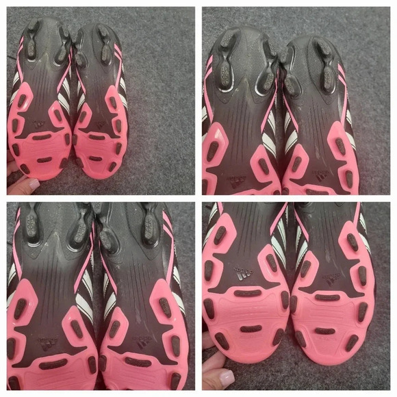Adidas Q21025 Male Youth Soccer Cleats Black White Pink US 2 1/2 - Picture 15 of 15